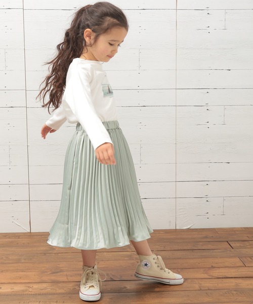 BAYFLOW（ベイフロー）の「[KIDS]サテンプリーツスカート（スカート・キッズ・モカ/ライトグリーン・MEDIUM/LARGE/XX-LARGE/X-LARGE）」の7枚目の写真