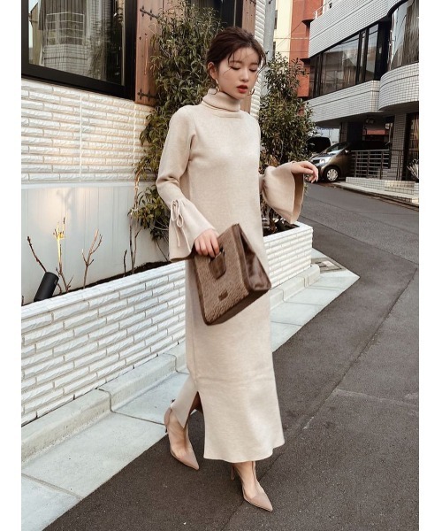 Darich（ダーリッチ）の「フレアスリーブニットワンピ（ワンピース 