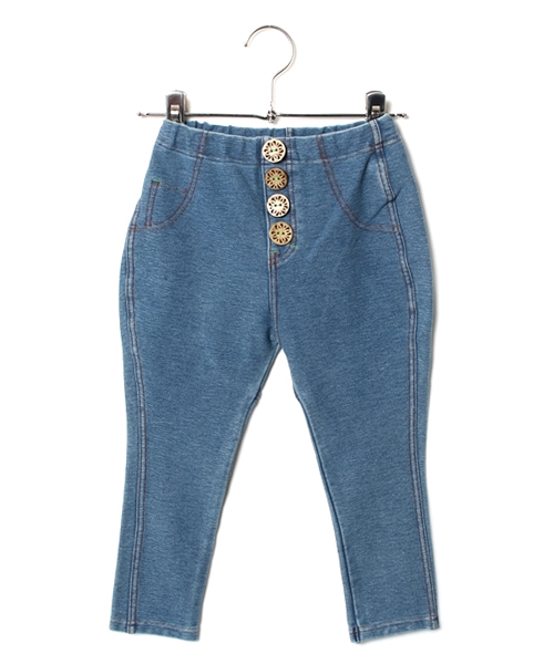 One deux boo(ワンドゥーブー)の「なんちゃってパンツ(その他パンツ・キッズ・ライトインディゴブルー・110/130/140/100/120)」の1枚目の写真