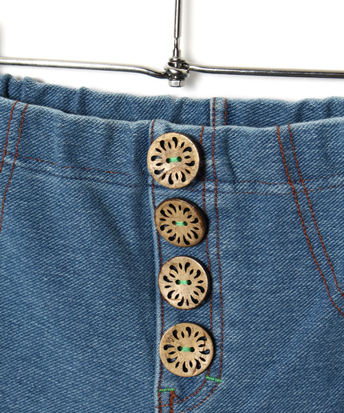 One deux boo(ワンドゥーブー)の「なんちゃってパンツ(その他パンツ・キッズ・ライトインディゴブルー・110/130/140/100/120)」の3枚目の写真