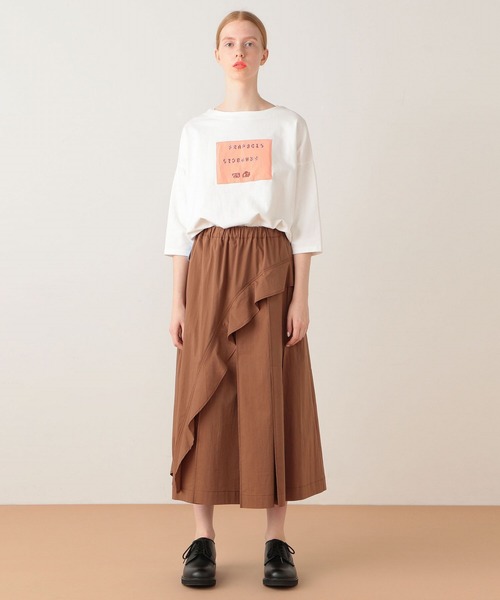 FRAPBOIS(フラボア)の「パウディーT カットソー(Tシャツ/カットソー・レディース・オレンジ系その他/ブラック/ホワイト・1/2)」の11枚目の写真