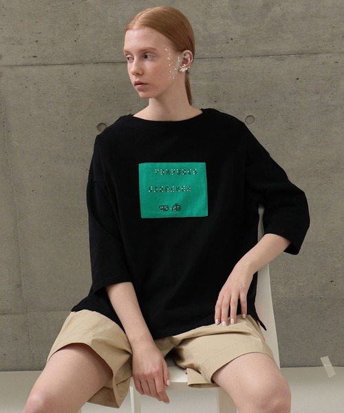 FRAPBOIS(フラボア)の「パウディーT カットソー(Tシャツ/カットソー・レディース・オレンジ系その他/ブラック/ホワイト・1/2)」の17枚目の写真