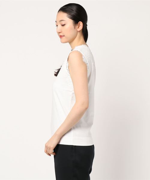 PUAL CE CIN(ピュアルセシン)の「レースノースリーブ(Tシャツ/カットソー・レディース・ブラック/オフホワイト/ライトベージュ・FREE)」の21枚目の写真
