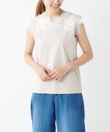 PUAL CE CIN | レースノースリーブ(Tシャツ/カットソー)