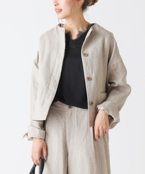 PUAL CE CIN(ピュアルセシン)の「レースノースリーブ(Tシャツ/カットソー・レディース・ブラック/オフホワイト/ライトベージュ・FREE)」の11枚目の写真