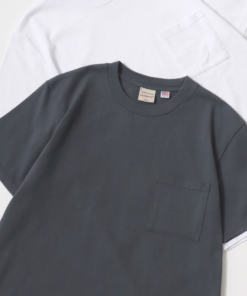 Goodwear（グッドウェア）の「Goodwear/グッドウェア USAコットン 無地 ポケット クルーネック 半袖Tシャツ/レディース メンズ（Tシャツ/カットソー・メンズ・ホワイト/ブラック/ベージュ/ブラウン/カーキ/グリーン/グレイッシュベージュ/グレー/ダークグリーン/グレイッシュブルー/ネイビー/チャコール/ライトピンク・M/L/XL）」の12枚目の写真