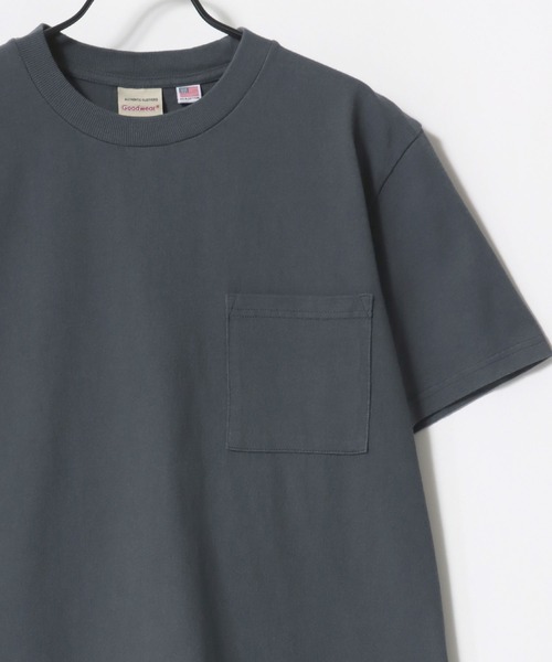Goodwear（グッドウェア）の「Goodwear/グッドウェア USAコットン 無地 ポケット クルーネック 半袖Tシャツ/レディース メンズ（Tシャツ/カットソー・メンズ・ホワイト/ブラック/ベージュ/ブラウン/カーキ/グリーン/グレイッシュベージュ/グレー/ダークグリーン/グレイッシュブルー/ネイビー/チャコール/ライトピンク/チャコールグレー・M/L/XL）」の20枚目の写真