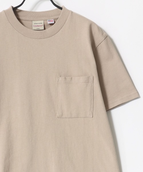 Goodwear（グッドウェア）の「Goodwear/グッドウェア USAコットン 無地 ポケット クルーネック 半袖Tシャツ/レディース メンズ（Tシャツ/カットソー・メンズ・ホワイト/ブラック/ベージュ/ブラウン/カーキ/グリーン/グレイッシュベージュ/グレー/ダークグリーン/グレイッシュブルー/ネイビー/チャコール/ライトピンク/チャコールグレー・M/L/XL）」の15枚目の写真