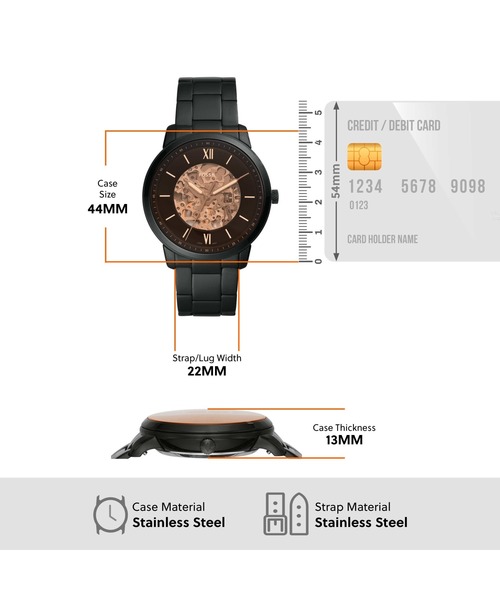 FOSSIL（フォッシル）の「フォッシル 腕時計 メンズ アナログ ステンレス ME3183（アナログ腕時計・メンズ・ブラック・FREE）」の17枚目の写真