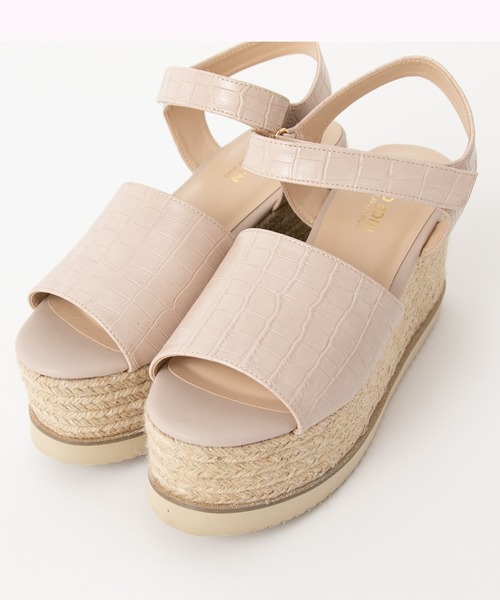 one after another NICE CLAUP（ワンアフターアナザーナイスクラップ）の「ジュート厚底サンダル（サンダル・レディース・ブラック/ブルーグレー/ピンクベージュ・SMALL/MEDIUM/LARGE）」の7枚目の写真