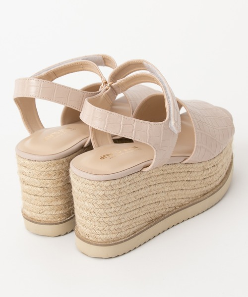 one after another NICE CLAUP（ワンアフターアナザーナイスクラップ）の「ジュート厚底サンダル（サンダル・レディース・ブラック/ブルーグレー/ピンクベージュ・SMALL/MEDIUM/LARGE）」の6枚目の写真