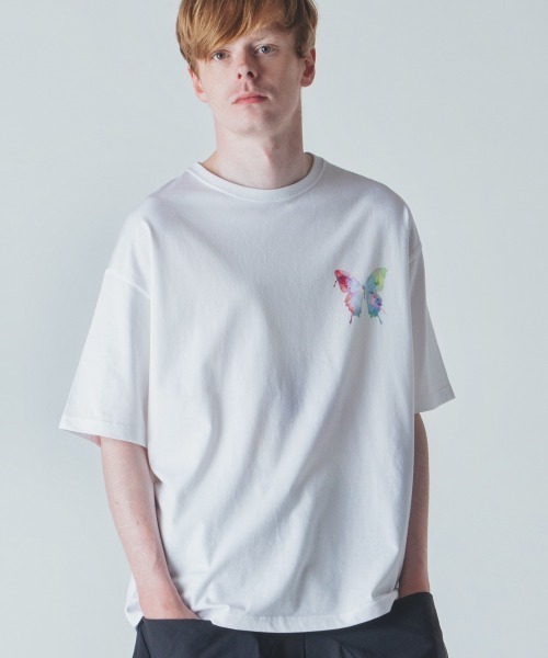 rehacer(レアセル)の「rehacer : Pale Drip on Wide Body /ペールドリップ オン ワイドボディー(Tシャツ/カットソー・メンズ・ホワイト/ブラック/ネイビー/グレー・SMALL/MEDIUM/LARGE/X-LARGE)」の8枚目の写真