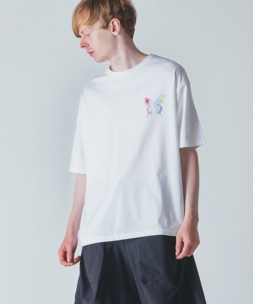 rehacer(レアセル)の「rehacer : Pale Drip on Wide Body /ペールドリップ オン ワイドボディー(Tシャツ/カットソー・メンズ・ホワイト/ブラック/ネイビー/グレー・SMALL/MEDIUM/LARGE/X-LARGE)」の6枚目の写真