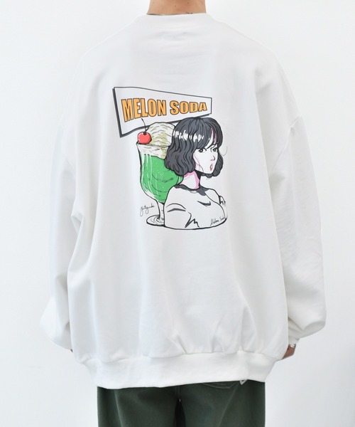 Perushu（ペルーシュ）の「yutayunoki × Perushu ヘビーウェイトコラボスウェット（スウェット・メンズ・ホワイト/ブラック/パープル/オフホワイト/モスグリーン/ホワイト系その他・SMALL/MEDIUM/LARGE）」の2枚目の写真