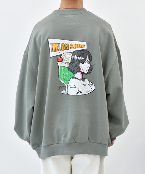 Perushu（ペルーシュ）の「yutayunoki × Perushu ヘビーウェイトコラボスウェット（スウェット・メンズ・ホワイト/ブラック/パープル/オフホワイト/モスグリーン/ホワイト系その他・SMALL/MEDIUM/LARGE）」の5枚目の写真