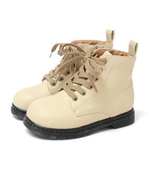 SOROTTO（ソロット）の「ファスナー付きレースアップブーツ（ブーツ・キッズ・ブラック/アイボリー/ベージュ系その他・22.0cm/16.0cm/17.0cm/18.0cm/19.0cm/20.0cm/21.0cm）」の4枚目の写真