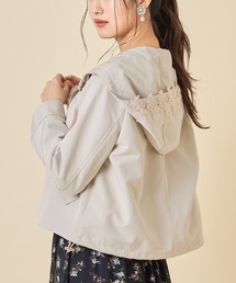 tocco closet | フードフラワーレース装飾マウンテンパーカー【ZOZO限定カラーあり】(マウンテンパーカー)