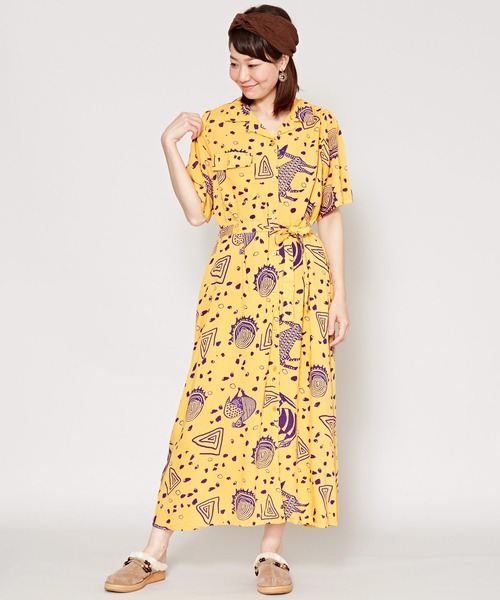 セール チャイハネ アフリカン柄シャツワンピース シャツワンピース チャイハネ チャイハネ のファッション通販 Zozotown