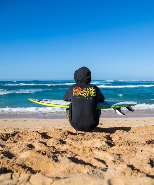 rip curl(リップカール)の「【RIP CURL リップカール】メンズ プルオーバーパーカー/ バックプリント ロゴ サーフカジュアル(パーカー・メンズ・ブラック/オリーブ・MEDIUM/LARGE/X-LARGE)」の5枚目の写真