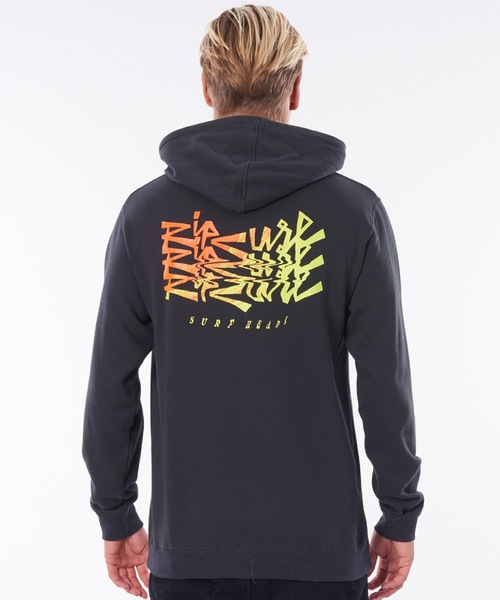 rip curl(リップカール)の「【RIP CURL リップカール】メンズ プルオーバーパーカー/ バックプリント ロゴ サーフカジュアル(パーカー・メンズ・ブラック/オリーブ・MEDIUM/LARGE/X-LARGE)」の7枚目の写真