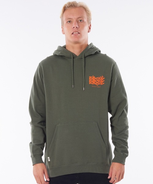 RIP CURL（リップカール） SURF PULL OVER FLEECE Mサイズ パーカー GRH RIP CURL リップカール】メンズ プルオーバーパーカー/ バック