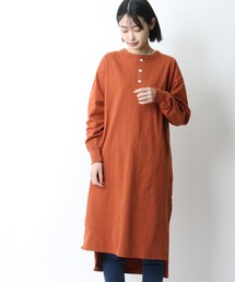 Healthknit（ヘルスニット）の「∴【 Healthknit / ヘルスニット 】アメリカンファブリック ヘンリーネックワンピース長袖 31003 ･･ SIP（ワンピース・レディース）」