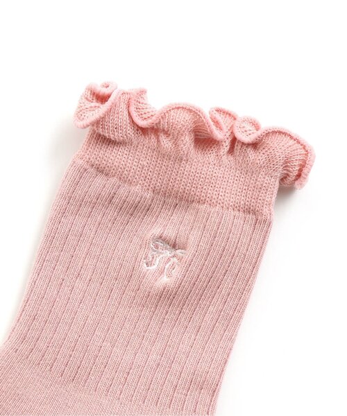 apres les cours（アプレレクール）の「ワンポイントロゴ ソックス_春_アプレレクールマシェリ（ソックス/靴下・キッズ・アイボリー/ネイビー/ラベンダー/ピンク・15 /12/18/21）」の6枚目の写真