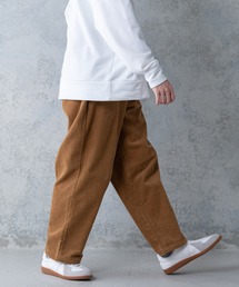 【UNIIT／ユニット】コーデュロイワイドパンツ ワイドシルエット　無地　ウエスト紐仕様　セットアップ対象アイテム