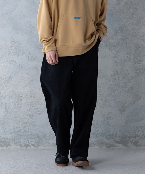 UNIIT（ユニット）の「【UNIIT／ユニット】コーデュロイワイドパンツ ワイドシルエット　無地　ウエスト紐仕様　セットアップ対象アイテム（その他パンツ・メンズ・ブラウン/ダークベージュ/ブラック・MEDIUM/LARGE）」の2枚目の写真