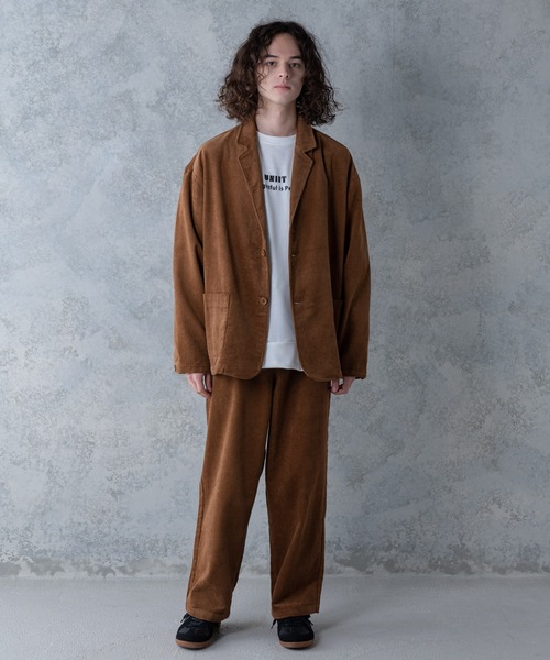 UNIIT（ユニット）の「【UNIIT／ユニット】コーデュロイワイドパンツ ワイドシルエット　無地　ウエスト紐仕様　セットアップ対象アイテム（その他パンツ・メンズ・ブラウン/ダークベージュ/ブラック・MEDIUM/LARGE）」の19枚目の写真