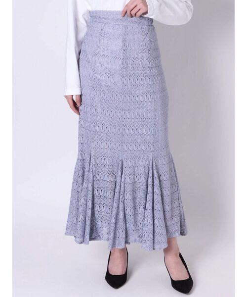 dazzlin(ダズリン)の「レースロングマーメイドスカート(スカート・レディース・ブラック/ブラウン/アイボリー/ブルー/モカ・FREE)」の5枚目の写真