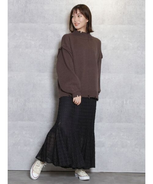 dazzlin(ダズリン)の「レースロングマーメイドスカート(スカート・レディース・ブラック/ブラウン/アイボリー/ブルー/モカ・FREE)」の8枚目の写真