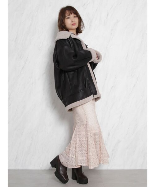 dazzlin(ダズリン)の「レースロングマーメイドスカート(スカート・レディース・ブラック/ブラウン/アイボリー/ブルー/モカ・FREE)」の10枚目の写真