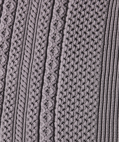 ABAHOUSE（アバハウス）の「クルーネック アランニット（ニット/セーター・メンズ・ブラック/オフホワイト/グレイッシュベージュ/グレイッシュブルー・46/44/48）」の17枚目の写真