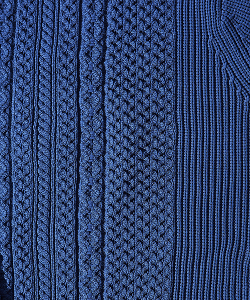 ABAHOUSE（アバハウス）の「クルーネック アランニット（ニット/セーター・メンズ・ブラック/オフホワイト/グレイッシュベージュ/グレイッシュブルー・46/44/48）」の22枚目の写真