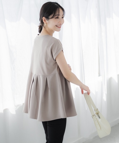 極美品　オッズクローチェ　OzzCroce フレンチスリーブ　異素材　プリント 極美品 オッズクローチェ OzzCroce フレンチスリーブ 異素材