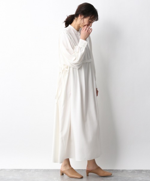 A part by(アパートバイ)の「RyNyレイヤードフウワンピース 931715(ワンピース・レディース・オフホワイト/チャコールグレー/ベージュ/グリーン系その他4・FREE)」の5枚目の写真