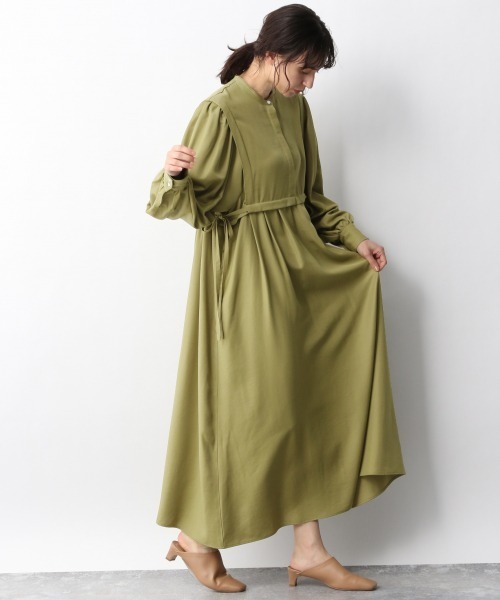 A part by(アパートバイ)の「RyNyレイヤードフウワンピース 931715(ワンピース・レディース・オフホワイト/チャコールグレー/ベージュ/グリーン系その他4・FREE)」の21枚目の写真