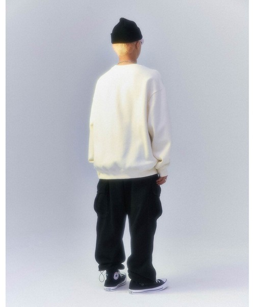 NICE GHOST CLUB(ナイスゴーストクラブ)の「【nice ghost club/ナイス ゴースト クラブ】TYPO LOGO SWEATSHIRTS/韓国ブランド タイポロゴ MTM スウェットシャツ トレーナー(スウェット・レディース・ブラック/アイボリー・L)」の9枚目の写真