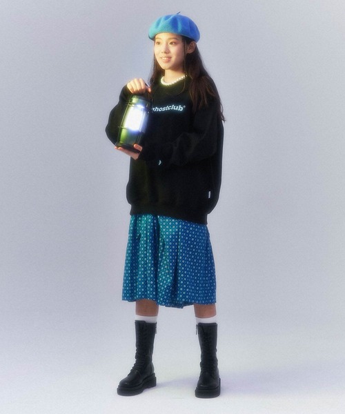 NICE GHOST CLUB(ナイスゴーストクラブ)の「【nice ghost club/ナイス ゴースト クラブ】TYPO LOGO SWEATSHIRTS/韓国ブランド タイポロゴ MTM スウェットシャツ トレーナー(スウェット・レディース・ブラック/アイボリー・L)」の19枚目の写真