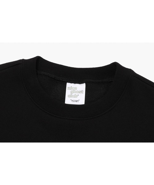 NICE GHOST CLUB(ナイスゴーストクラブ)の「【nice ghost club/ナイス ゴースト クラブ】TYPO LOGO SWEATSHIRTS/韓国ブランド タイポロゴ MTM スウェットシャツ トレーナー(スウェット・レディース・ブラック/アイボリー・L)」の20枚目の写真