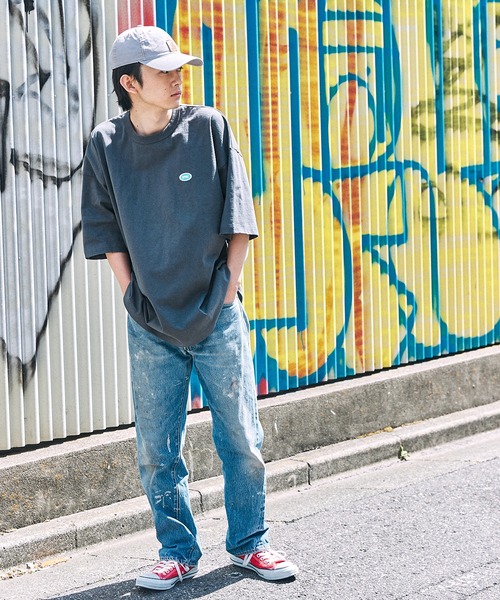 【SPOCSTORE】サークルロゴオーバーサイズ半袖TトップスTシャツ