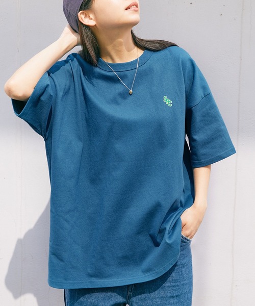 【SPOCSTORE】サークルロゴオーバーサイズ半袖TトップスTシャツ