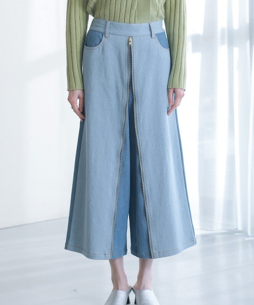 Bou Jeloud(ブージュルード)の「フロントZIPデニムパンツ(デニムパンツ・レディース・サックスブルー/インディゴブルー/ナチュラル/ブルー・38/TL)」の20枚目の写真