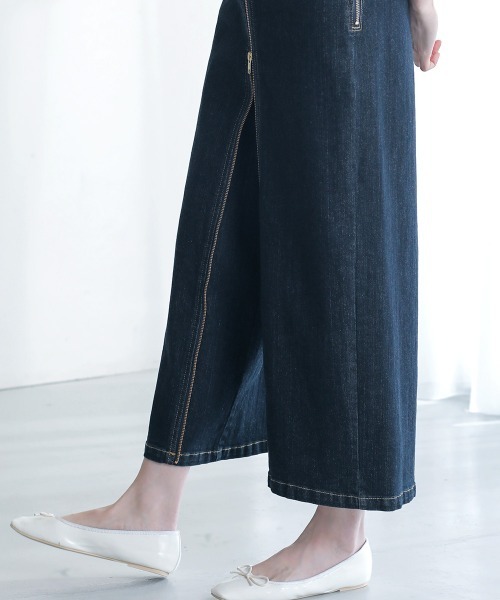 Bou Jeloud(ブージュルード)の「フロントZIPデニムパンツ(デニムパンツ・レディース・サックスブルー/インディゴブルー/ナチュラル/ブルー・38/TL)」の10枚目の写真