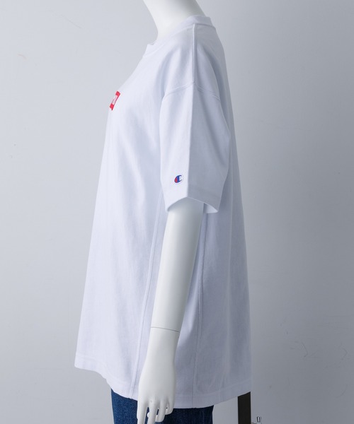 MILKFED.（ミルクフェド）の「MILKFED x CHAMPION SS TEE BAR（Tシャツ/カットソー・レディース・ホワイト/ブラック/ベージュ/パープル/ネイビー/ブラウン・ONE SIZE）」の8枚目の写真