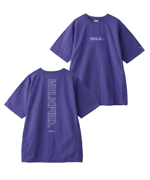 MILKFED.（ミルクフェド）の「MILKFED x CHAMPION SS TEE BAR（Tシャツ/カットソー・レディース・ホワイト/ブラック/ベージュ/パープル/ネイビー/ブラウン・ONE SIZE）」の21枚目の写真