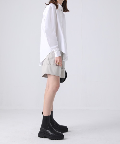 chuclla(チュクラ)の「【chuclla】【2021/SS】Curve sleeve shirt sb-5 chwg1(シャツ/ブラウス・レディース・ホワイト/サックスブルー・FREE)」の19枚目の写真