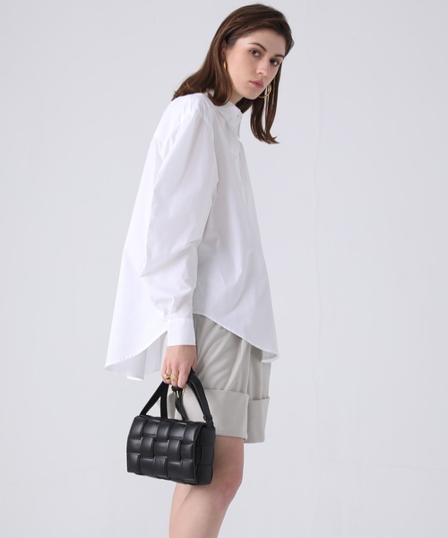 chuclla(チュクラ)の「【chuclla】【2021/SS】Curve sleeve shirt sb-5 chwg1(シャツ/ブラウス・レディース・ホワイト/サックスブルー・FREE)」の17枚目の写真