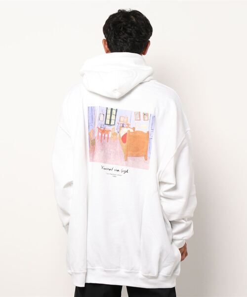 unrelaxing（アンリラクシング）の「オーバーサイズビッグスウェットパーカー ビッグシルエットフードトレーナー（パーカー・メンズ・レッド系その他4/グレー/ホワイト系その他/ワイン/ホワイト系その他4/ブラック/パープル/サックスブルー/ホワイト系その他3/ホワイト/ブルー系その他6/ブルー系その他/ネイビー/ライトピンク/レッド系その他3/オレンジ/グリーン/ブルー系その他4/レッド/ブラック系その他/ピンク系その他3/ブラック系その他3/ベージュ/ホワイト系その他2/ブラック系その他4/ブルー系その他3・MEDIUM/SMALL/X-LARGE/LARGE）」の4枚目の写真